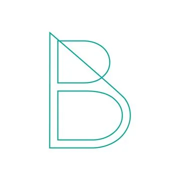 Letter B conceptual text design logo template design Stock Illustration