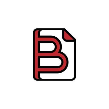Letter B document logo design concept. Stock Illustration