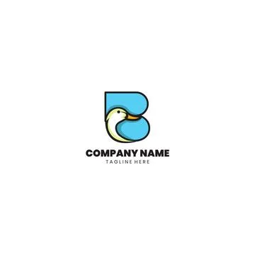 Letter B duck logo Design vector Illustrazione stock