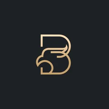 Letter B Eagle Logo , Initial Premium Design Stock Illustration