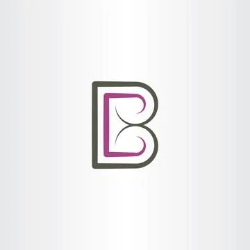 Letter b font icon vector element symbol sign Stock Illustration