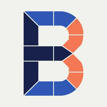 Letter B forms modular geometric design for covers and posters Stock Illustration