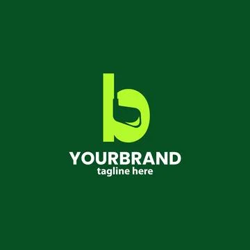 Letter b golf logo design design vector Illustrazione stock