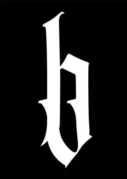 Letter b, in the Gothic style. Vector. Alphabet. The symbol is isolated on a Stock Illustration