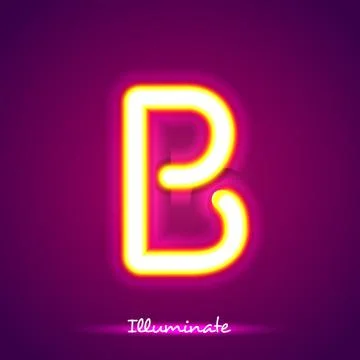 The letter b illumination Stock Illustration