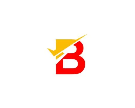 Letter B logo with checklist shape Stock Illustration