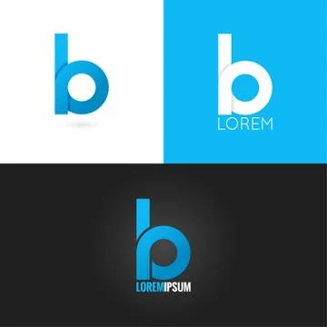 Letter B logo design icon set background Stock Illustration