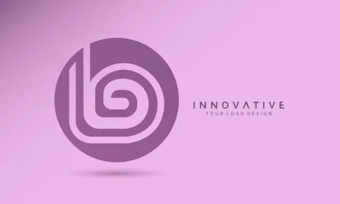 Letter B logo design template idea, Graphic designer studio Concept. Stock Illustration