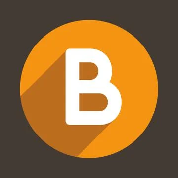 Letter B Logo Flat Icon Style. Vector 库存插图
