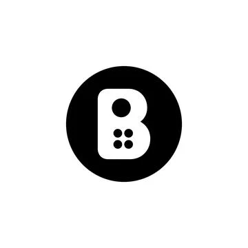 Letter B logo isolated on white background . Flat alphabet icon for app. Иллюстрация