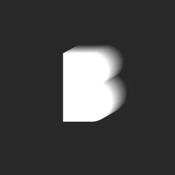 Letter B logo isometric shape, gradient typography design element mockup, bus Stock-Illustration