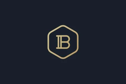 Letter B logo . Letter B monogram logo design . simple B logo . luxury line a Stock Illustration