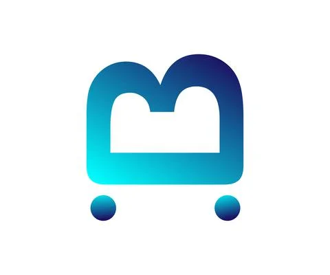 Letter B logo vector, letter are in the car shape 스톡 일러스트