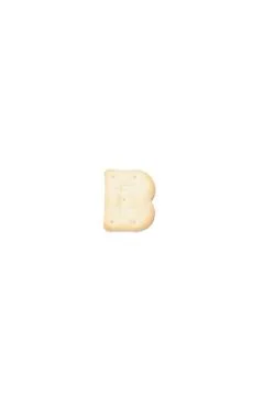 Letter B made of cracker cookie Stock Photos