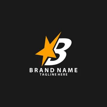 Letter B monogram star design logo Illustrazione stock