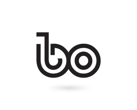 Letter B O Logo Illustrazione stock