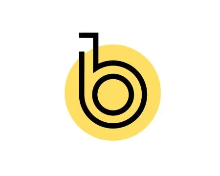 Letter B O Logo Illustrazione stock