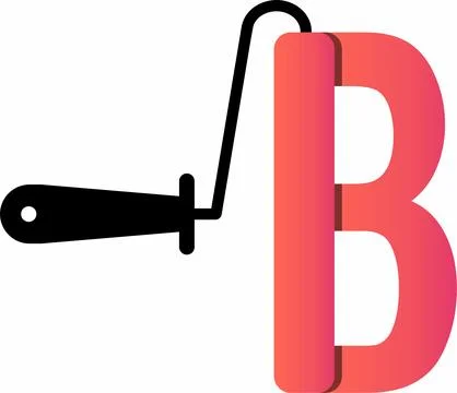 Letter B paint logo design template inspiration Stock Illustration