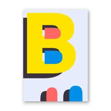 Letter B poster Stock Illustration