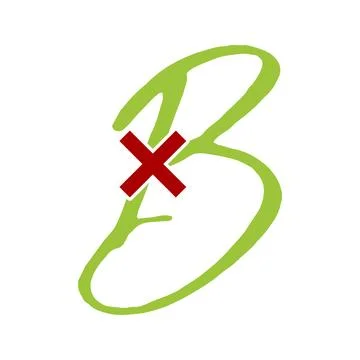 Letter B With Red Cross Stock Illustration