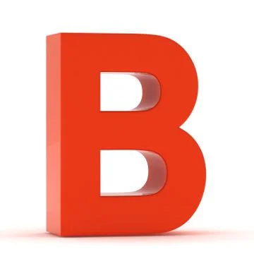 The Letter B - Red Plastic Stock Illustration