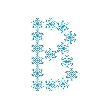 Letter B from snowflakes Stock Illustration