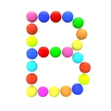 Letter "B" from spheres Stock Illustration
