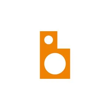 Letter b squares dots basic shape logo vector Illustrazione stock