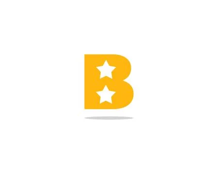 Letter B with star light symbol logo vector Stock Illustration