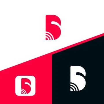 Letter B Tech logo icon design template elements Stockillustratie
