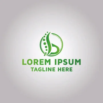 Letter B with therapy icon, vector logo design idea and inspiration Stock Illustration