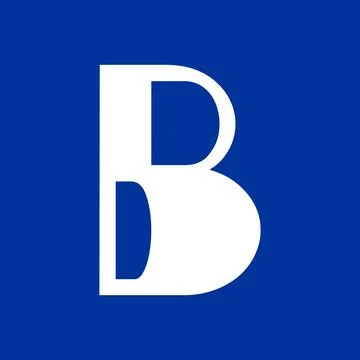 Letter B typography logo design template element Illustrazione stock
