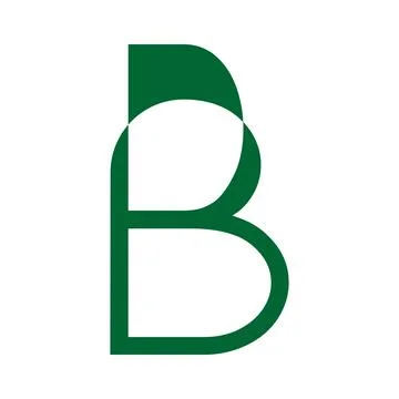 Letter B typography logo design template element. Stock Illustration