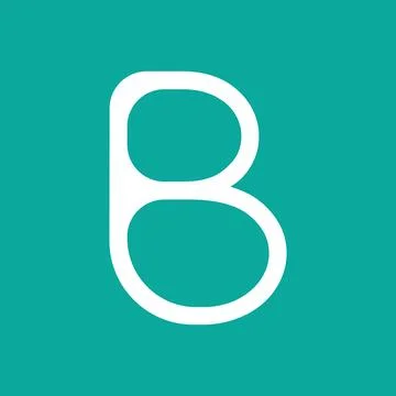 Letter B typography logo design template element. Stock Illustration