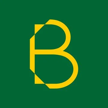 Letter B typography logo design template element. Stock Illustration