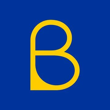 Letter B typography logo design template element Illustrazione stock