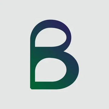 Letter B typography logo design template element. Stock Illustration