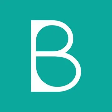 Letter B typography logo design template element Stock Illustration