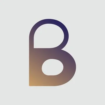 Letter B typography logo design template element Stock Illustration