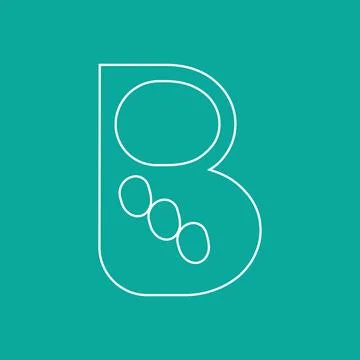 Letter B typography logo design template element Illustrazione stock
