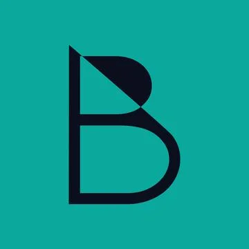 Letter B typography logo design template element Illustrazione stock