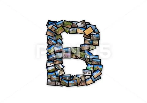 Photograph: Letter B Uppercase Font Shape Alphabet Collage Made Of My ...