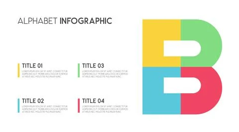Letter B vector alphabet and other elements for infographics イラスト素材