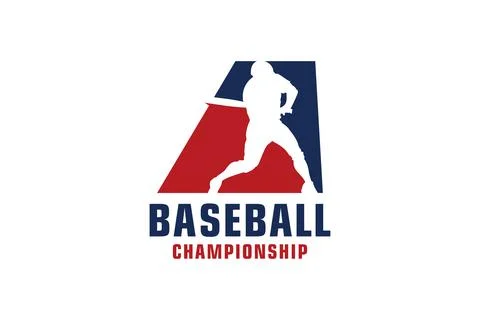 Letter A with Baseball Logo Design. Vector Design Template Elements for Spo.. イラスト素材