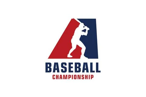 Letter A with Baseball Logo Design. Vector Design Template Elements for Spo.. Stock Illustration