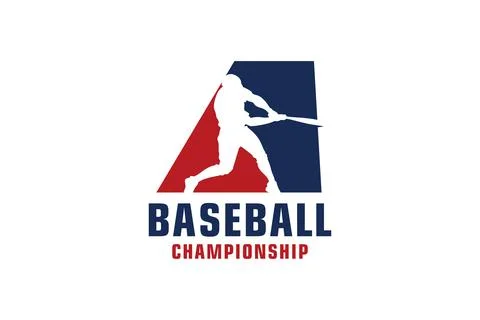Letter A with Baseball Logo Design. Vector Design Template Elements for Spo.. 스톡 일러스트