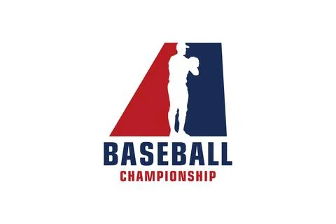Letter A with Baseball Logo Design. Vector Design Template Elements for Spo.. イラスト素材