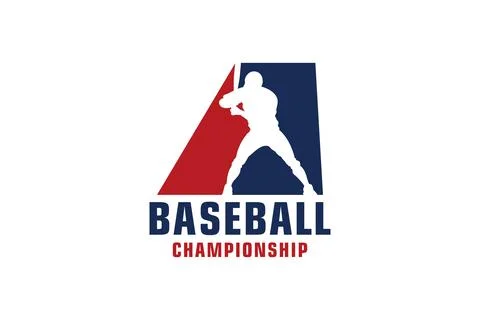 Letter A with Baseball Logo Design. Vector Design Template Elements for Spo.. Stockillustratie
