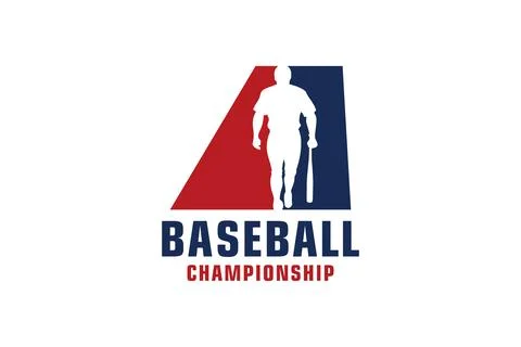 Letter A with Baseball Logo Design. Vector Design Template Elements for Spo.. Stock Illustration