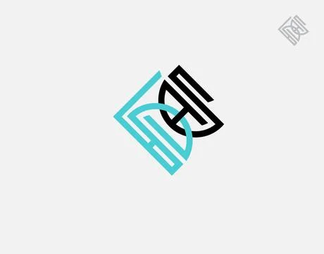 Letter BDAN logotype on white background in vector illustration Stock Illustration